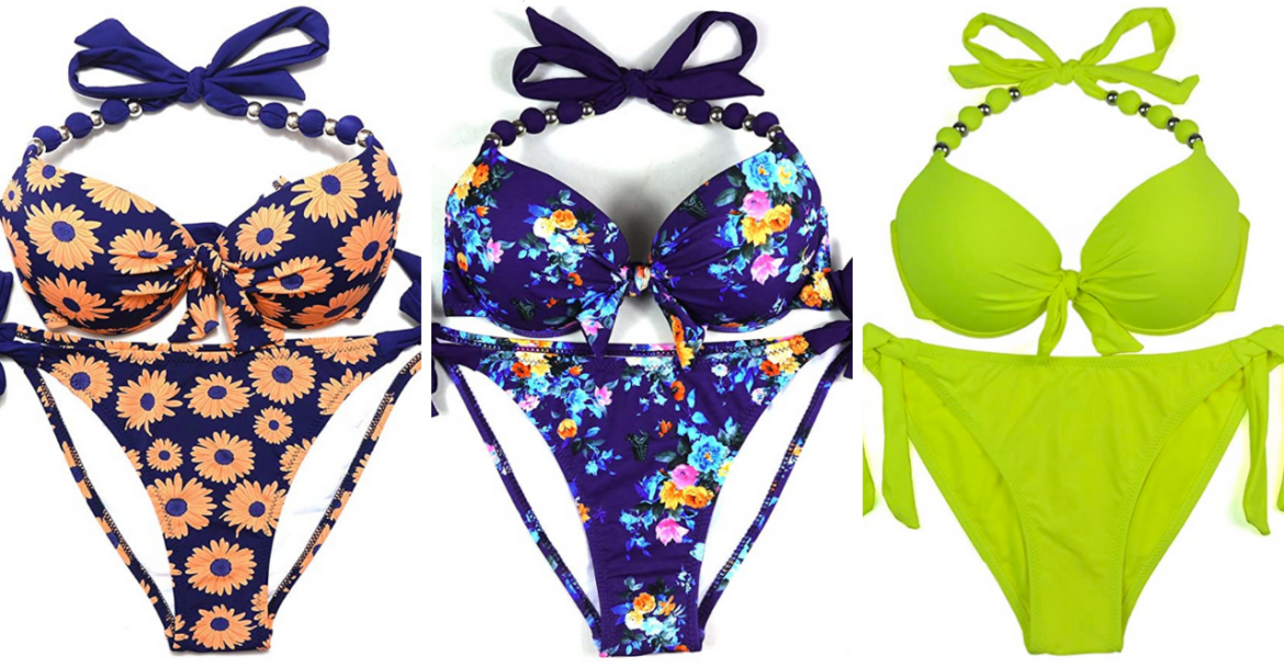 Eonar Seitlich Gebunden Bikini Set Mit Push Up Ausgefallene Bikinis