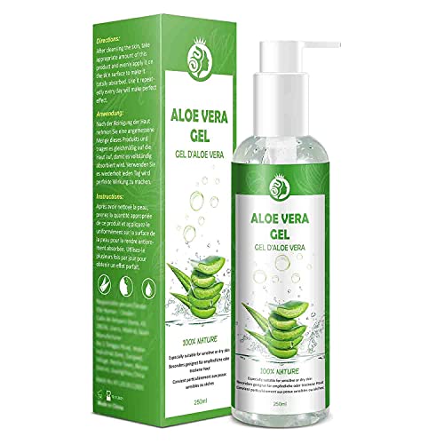 Aloe Vera Gel 100% Pure - für Gesicht Haare Körper - Natürliche,...